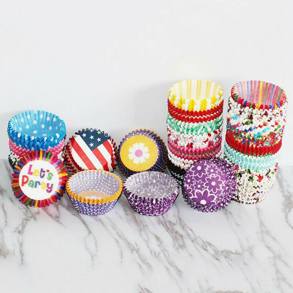 1000Pcs Colorful Paper Muffin Cup Round 7cm Cake Cup Small Cake Mould  Baking