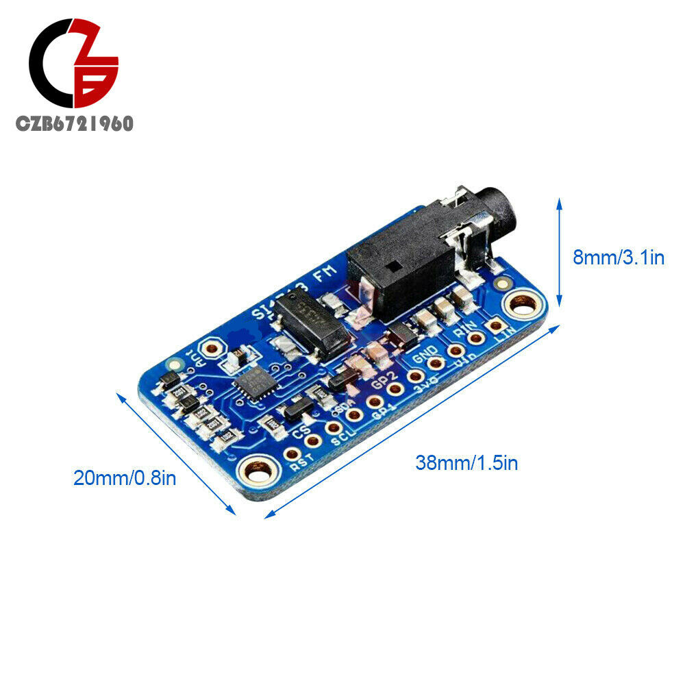All-in-one Stereo Audio FM Transmitter Module Breakout Board- Si4713 Frequency