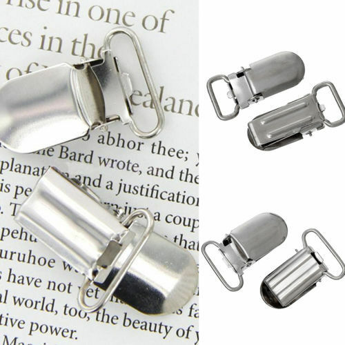 10pcs Useful Metal Pacifier Insert Baby Clips Hook Holder Suspender Clips Set