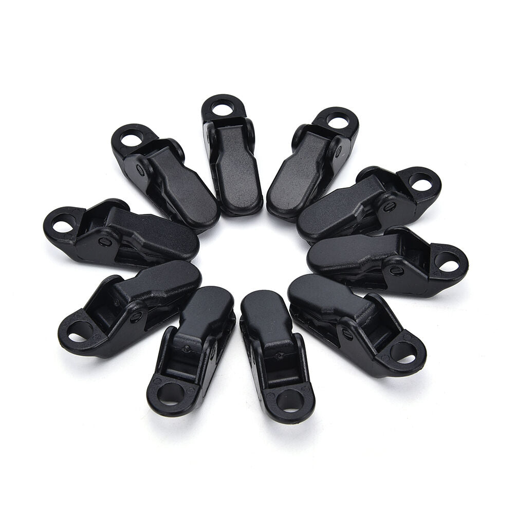 10 x Awning Clamp Tarp Clips Snap Hangers Tent Camping Survival Tighten Tool  NC