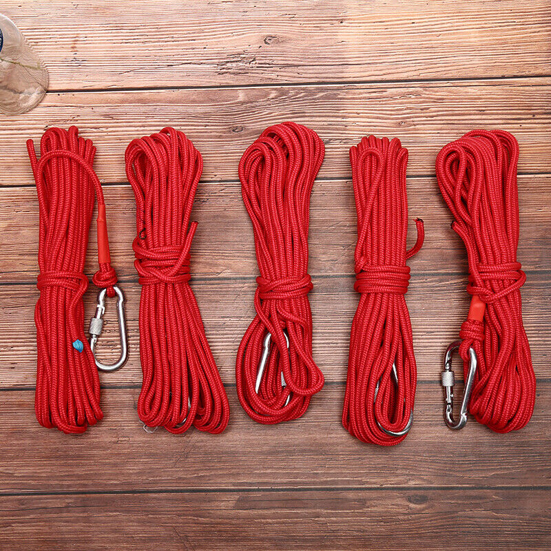 10M Red Fishing Magnets Rope Strong Search Magnets Fishing Pot Fishing MagnY1