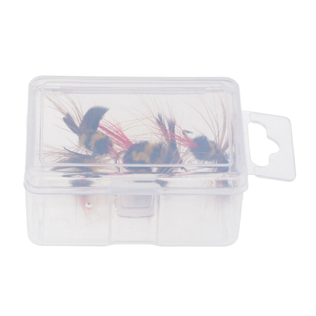 5Pcs Black and Yellow Foam Bee Nymph Trout Flies Fly Fishing Lures Set