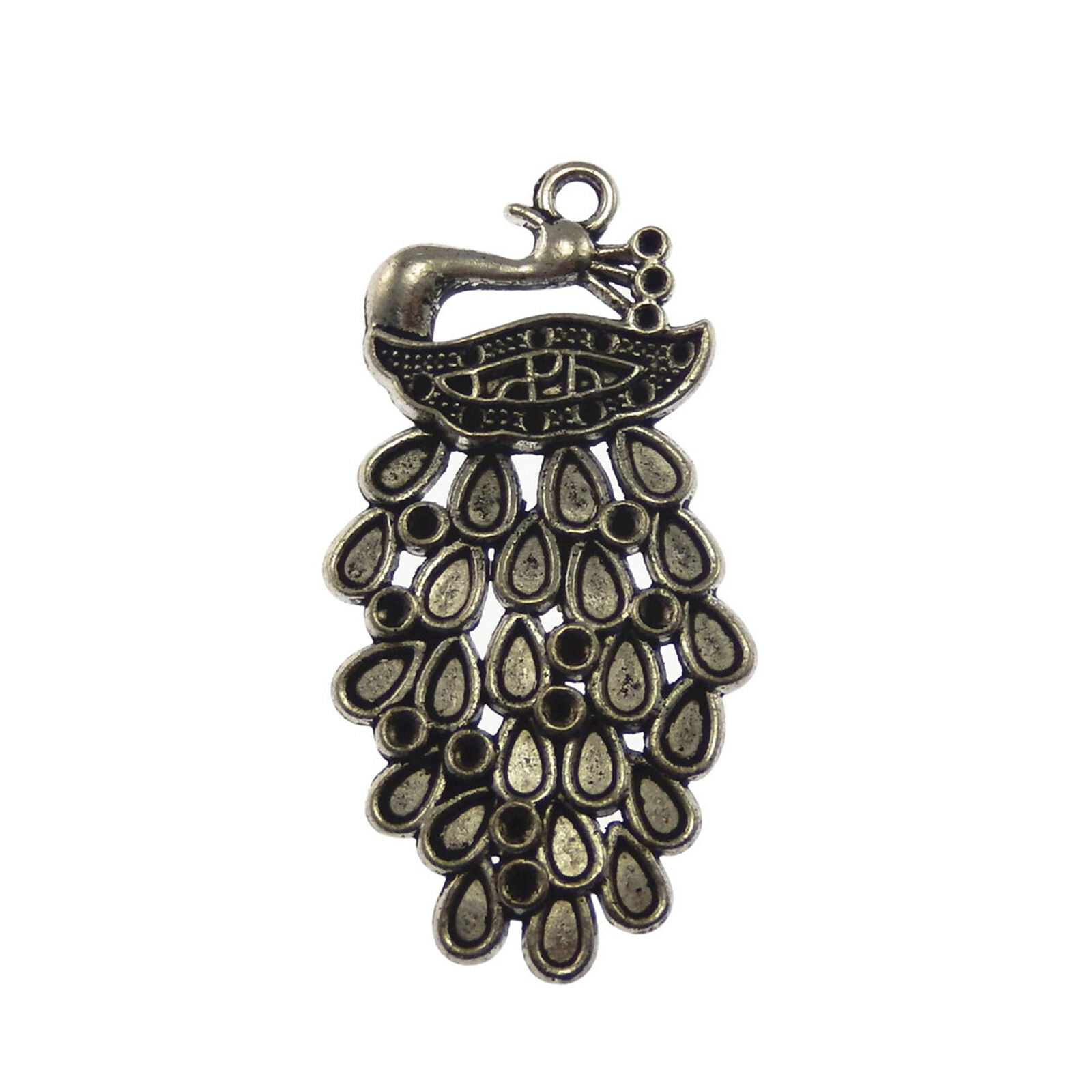 14 pcs Antiqued Bronze Alloy Peacock Charm 42x22 mm Pendant Findings DIY