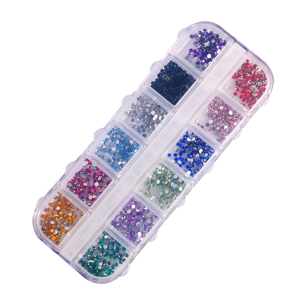 3000pcs Charm Nail Art Rhinestones Glitters Acrylic Wheel Decor Manicure Tools