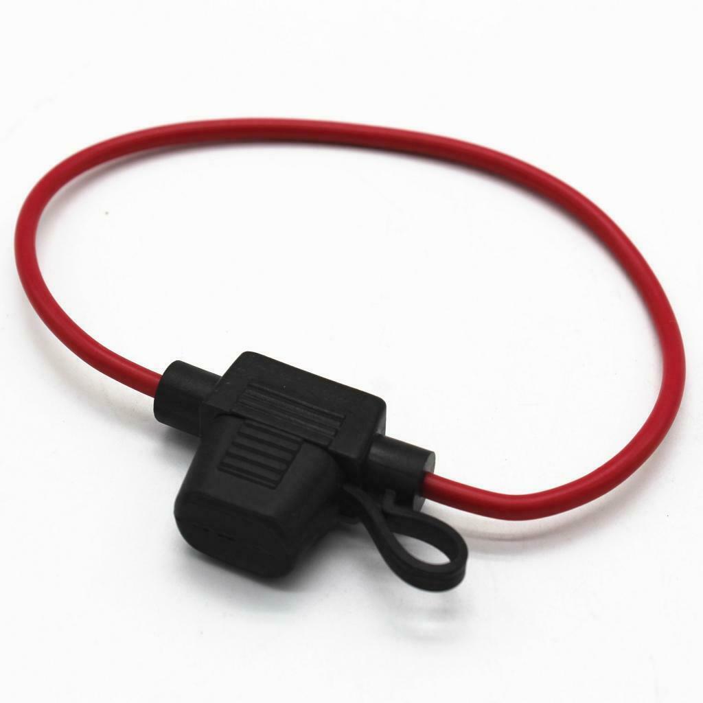 In-line Fuse Holder Mini Blade Fuse Holder with 14AWG Cable DC 12V for Car