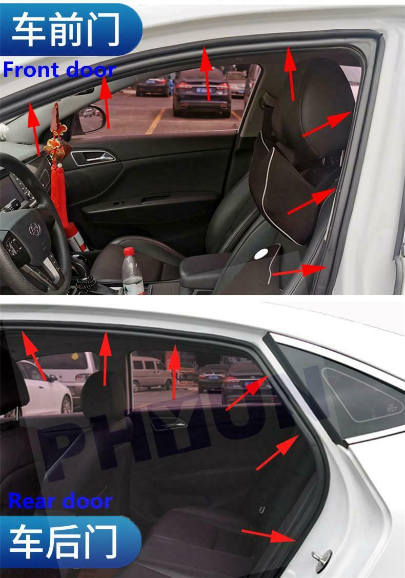 10M L Shape dual layer door seal car front rear door Hood Trunk car rubber strip
