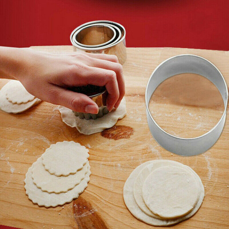5 Set Round Circle Stainless Steel Cookie Cutter Biscuit DIY Baking Pastr.l8