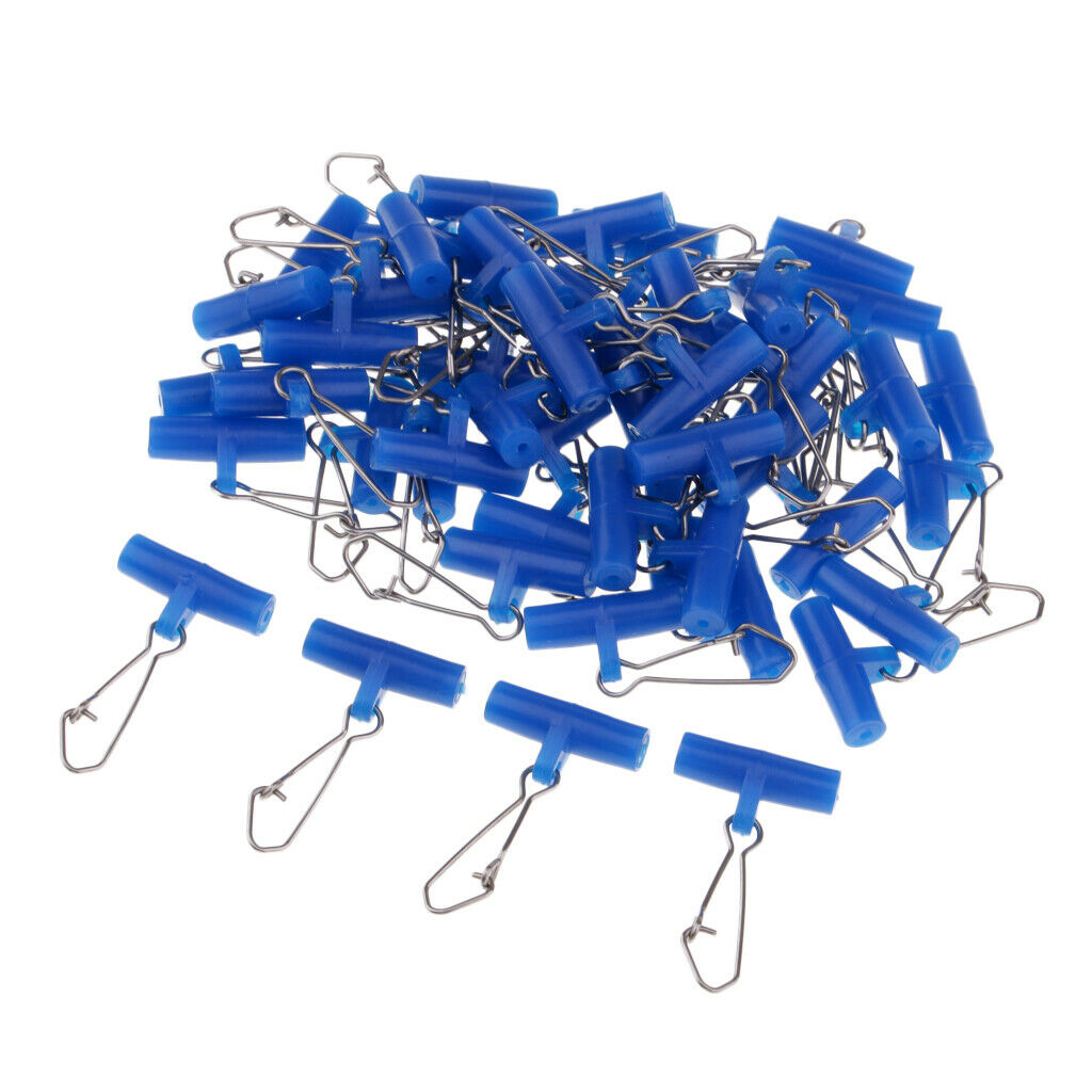 50Pcs High-strength Fishing Sinker Slide with Stainless Steel Snap Connector