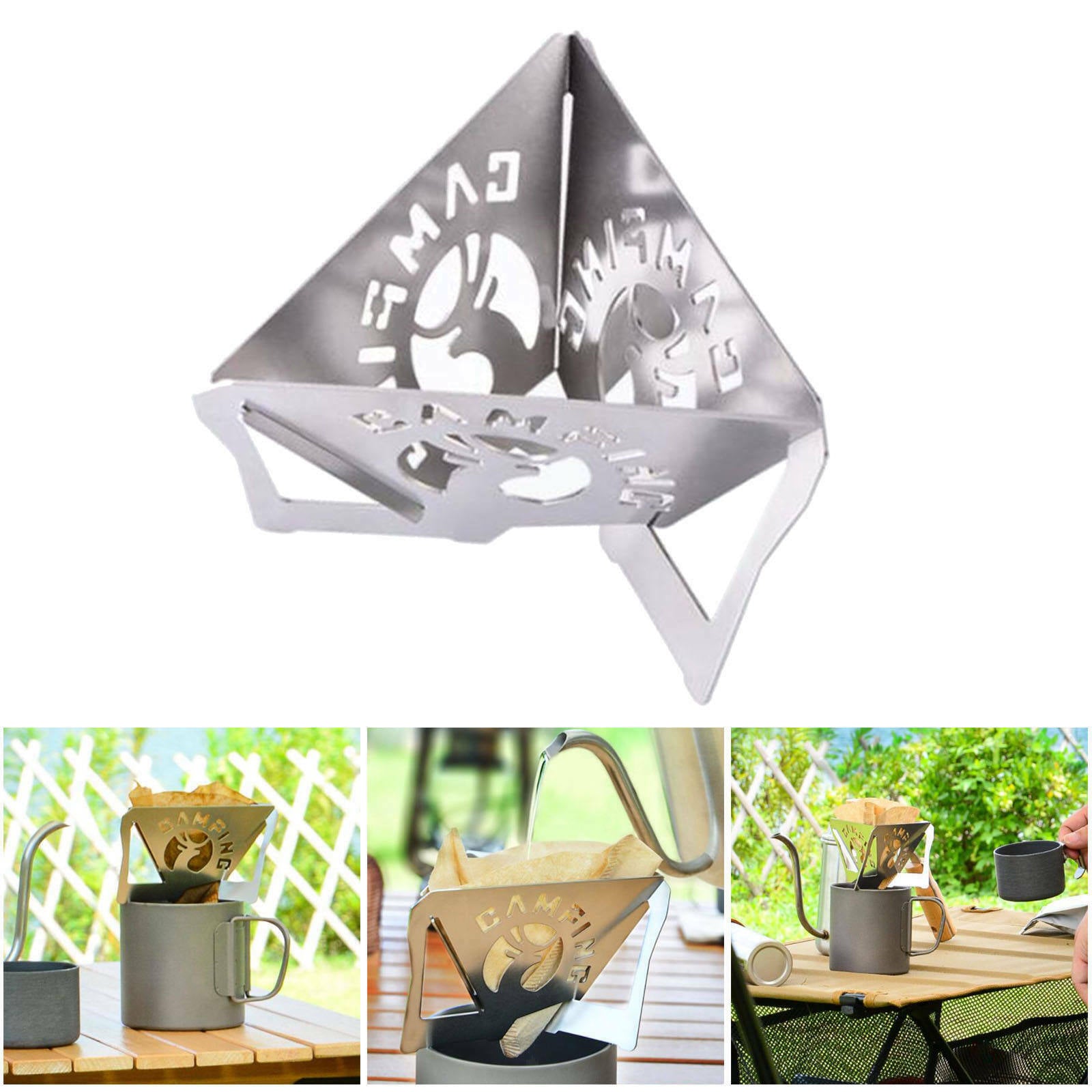 Folding Coffee Drip Rack Outdoor Reusable Dripper Travel Coffee Maker Filter