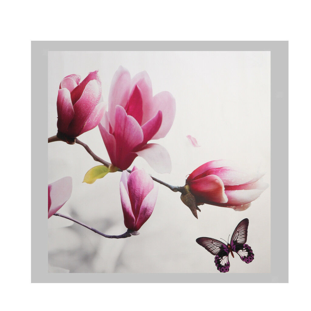 Set 3 Art Oil Painting Canvas Picture Peach Blossom Wall Home Decor 50x50cm