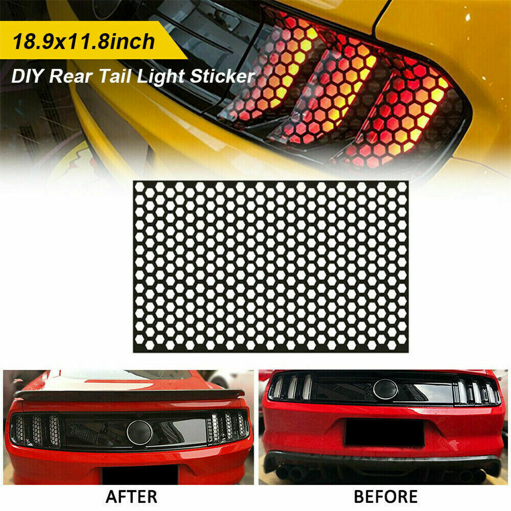 Car Rear Tail Light Honeycomb Stickers Exterior Accessory Taillight Lamp Cover