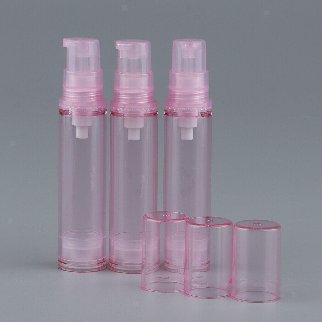 6Pcs 10ml Empty Airless Pump Bottles Refillable Cosmetic Spray Containers