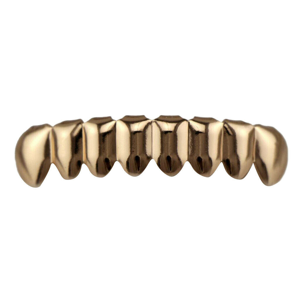 6pc Hiphop 8 Top / Bottom Teeth Grills  Mouth Tooth Caps Party Jewelry