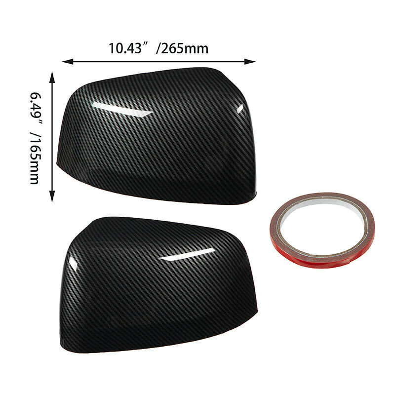 For 2011-2020 Jeep Grand Cherokee Carbon Fiber Style Rearview Mirror Covers Cap