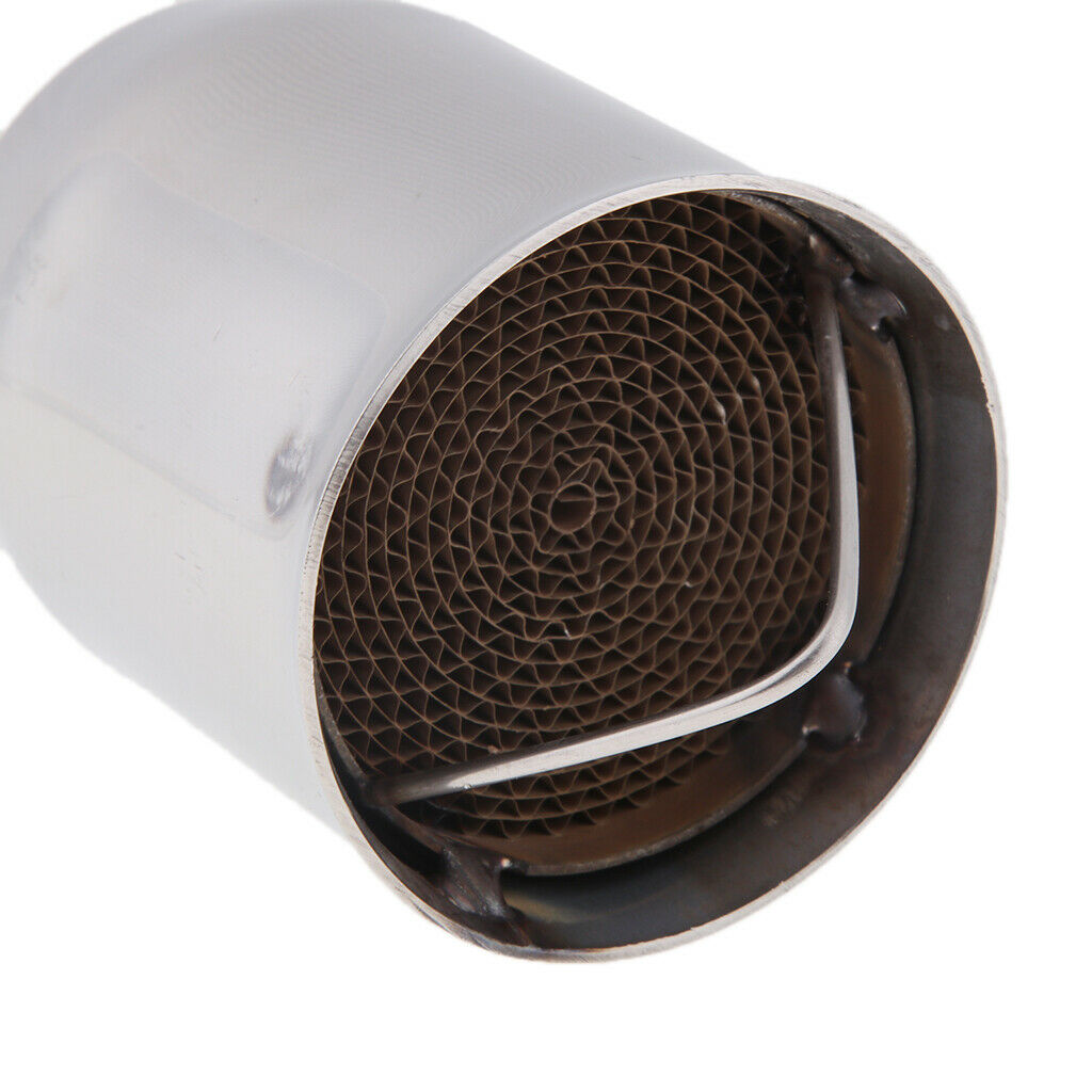 Stainless Steel 60mm Motorcycle Exhaust Pipe Can Silencer Muffler Baffle