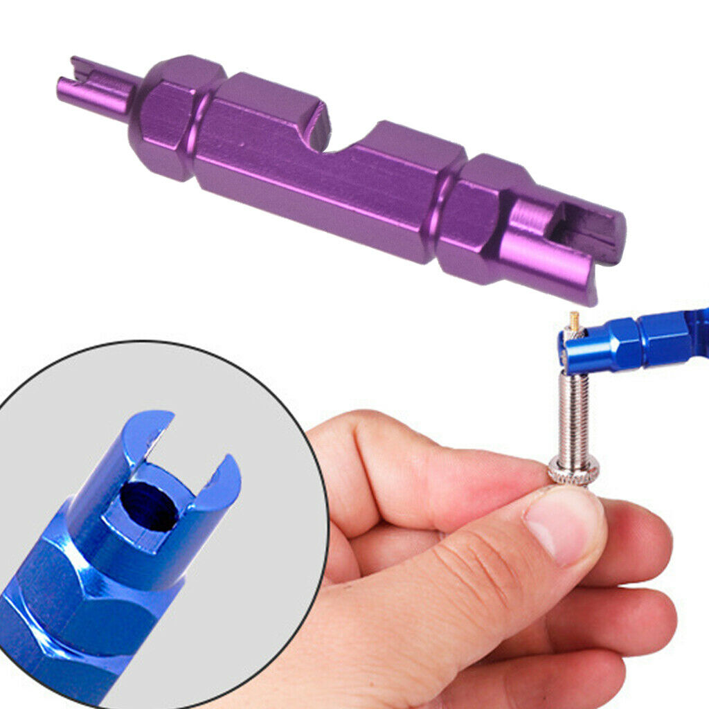 1x MTB Road Bicycle Valve Core Removal Tool Wrench Bike Accessories  Purple