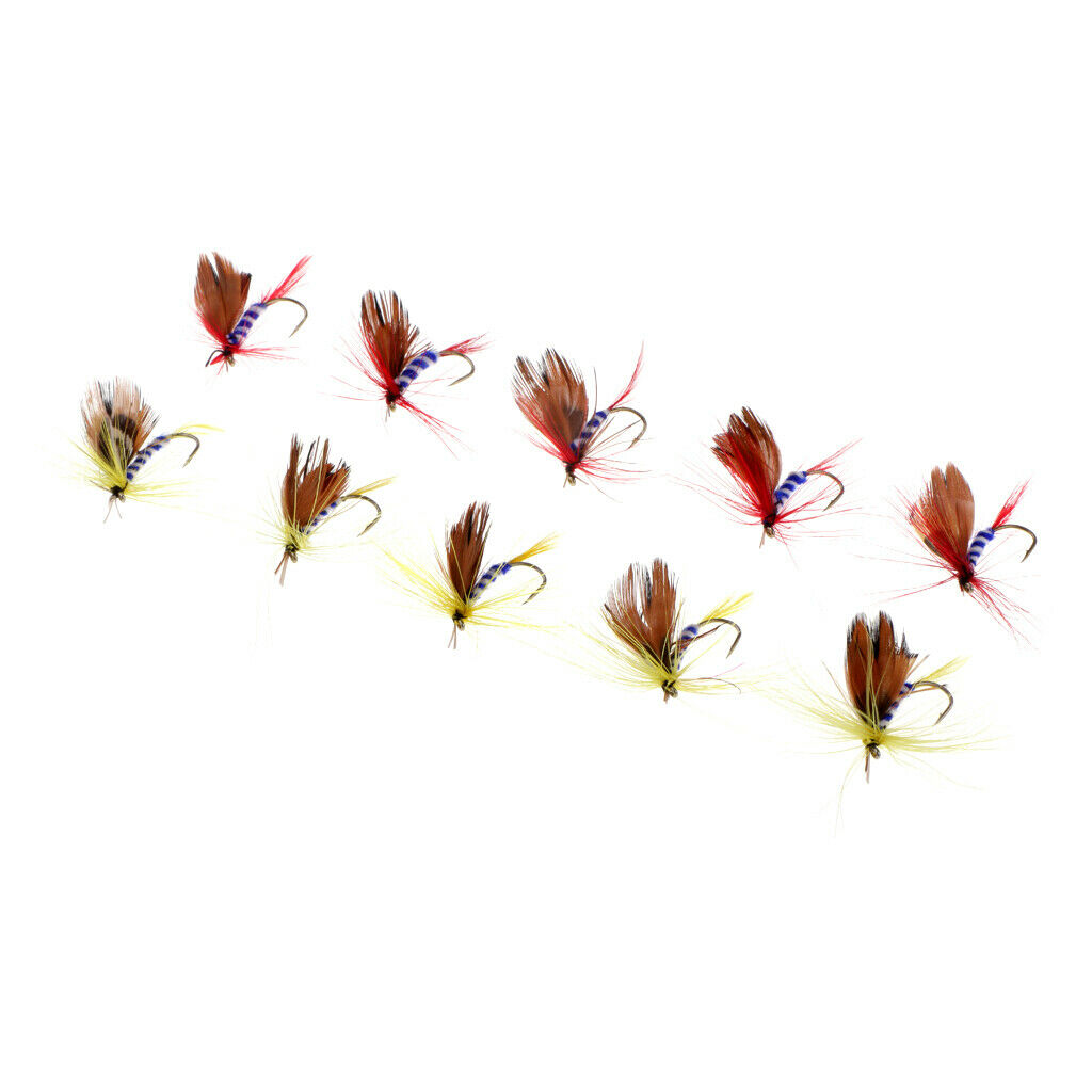 10Pcs Artificial Nymph Flies Bees Insects Flies Fly Fishing Flies Assortment