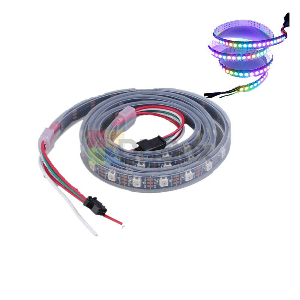 WS2812B 1M 60 5050 RGB LED Strip Leds 60LED Individual Addressable 5V Black PCB