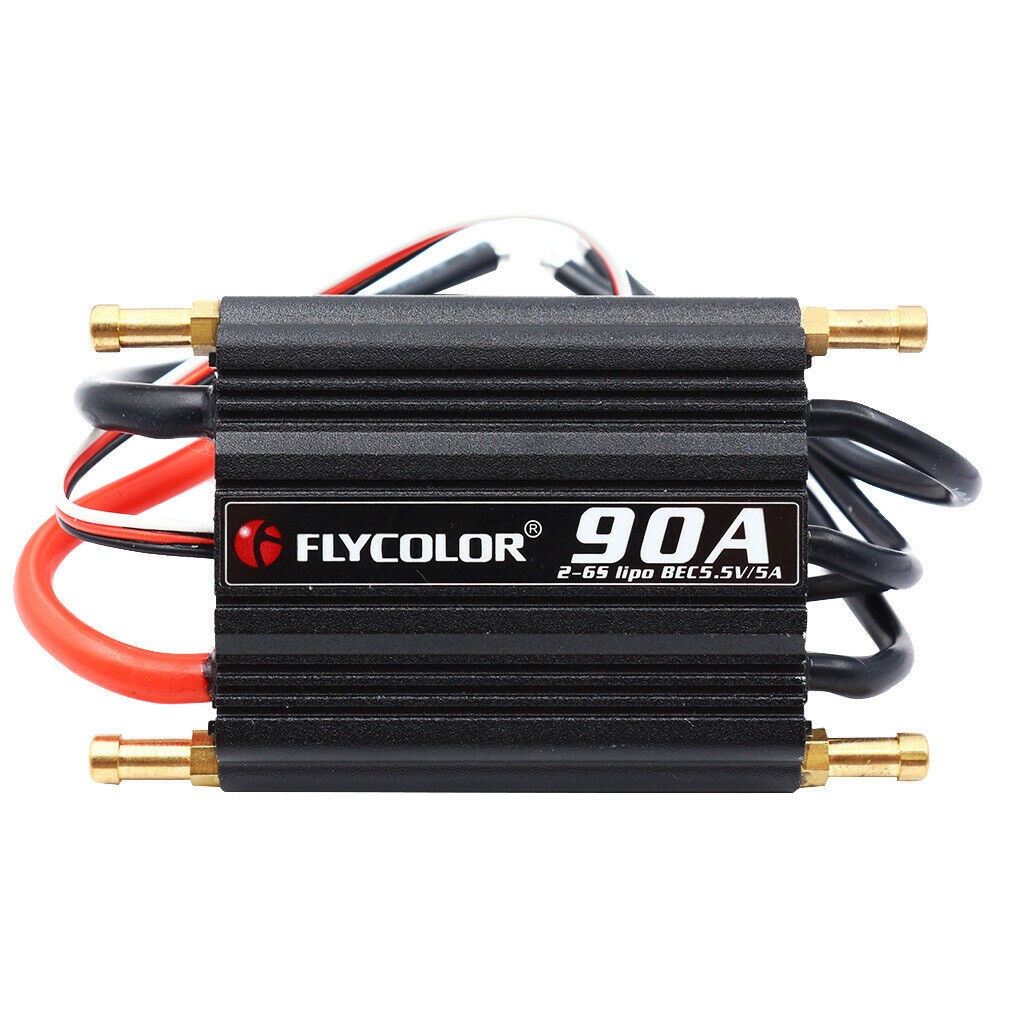 FlyMonster 90A Waterproof Brushless ESC and SBEC Racing Boat Speed Control