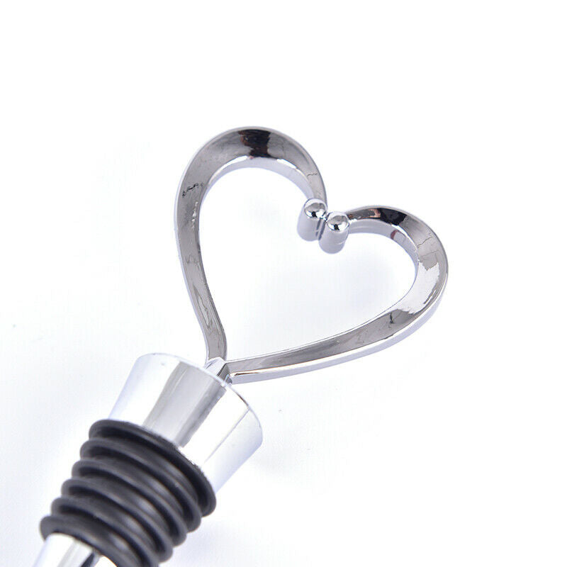 1pcs Heart Shaped Red Wine Champagne Wine Bottle Stopper Valentines Weddi.l8