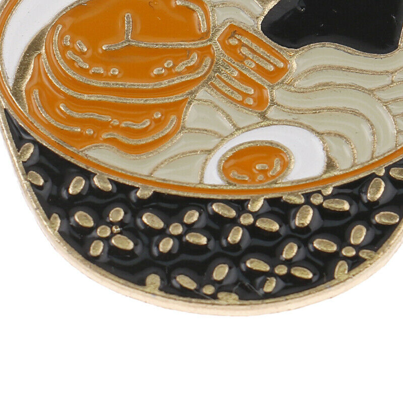 Ramen Bath No Face Man Enamel Pin Fashion Cartoon Gourmet Brooch Badge