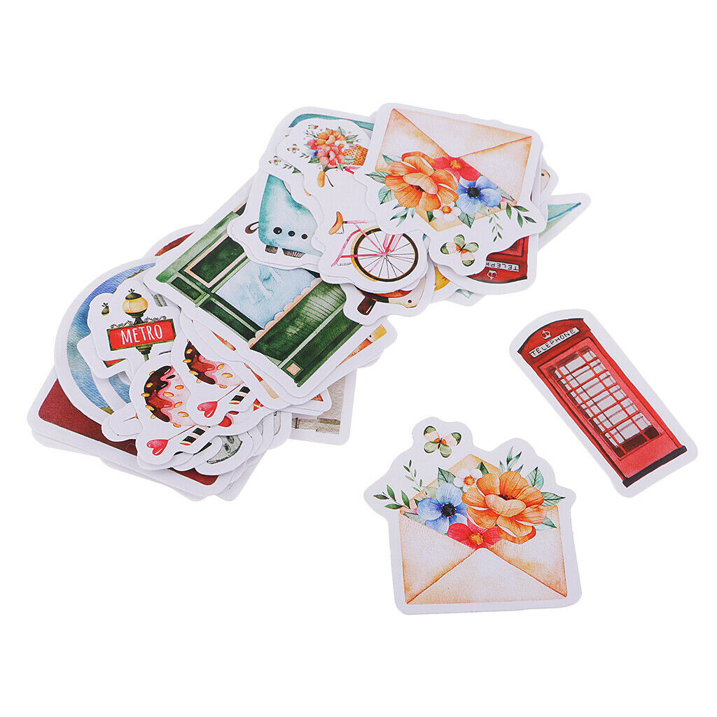 46 Pcs Creative Paper Stickers Package Diy Diary Stickers Album Scrapbooking