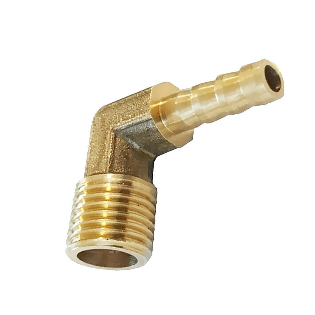 1/4" BSP 8mm Elbow Male Barb Hose Tail Fitting Fuel Air Gas Water Hose Oil