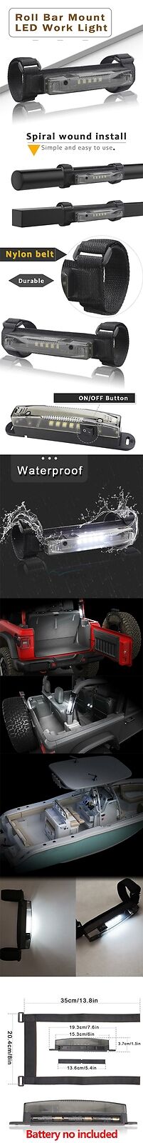 6000K Waterproof Universal LED Lens Decoration Light Kit For RVs RZR Jeep Truck