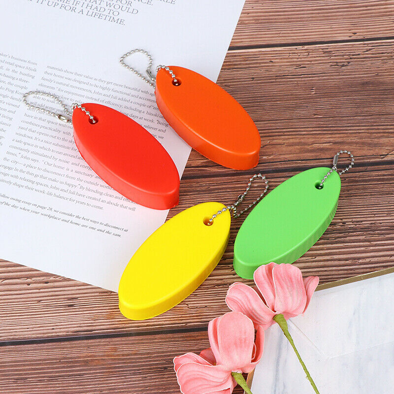 Foam Floating Buoyant Keychain For Water Sports Swimming Oval Keyring Ke_EODD