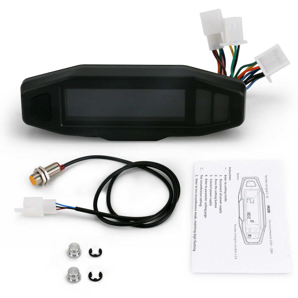Motorcycle LCD Speedometer Digital Odemeter Injection Meter for Russian KR200