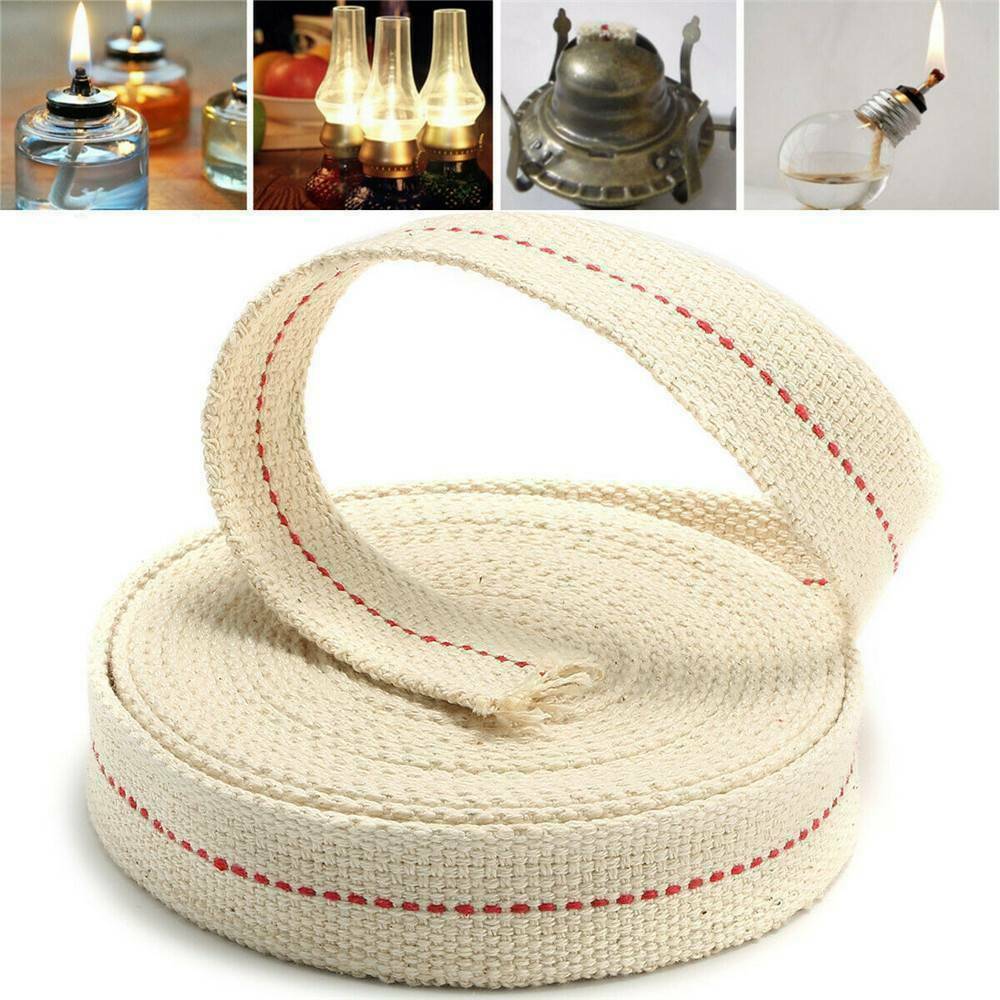1M Flat Cotton Oil Lamp Lantern Wick 20mm For Kerosene Burner Lighting Pratical