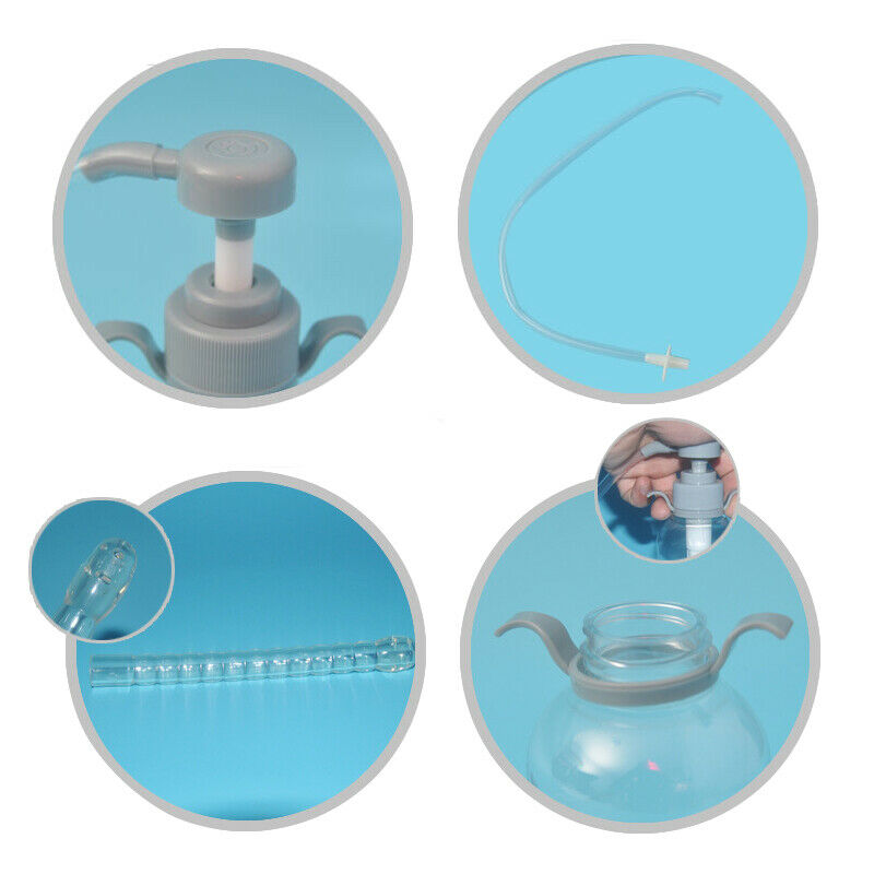 300ml Pump Pressure Bottle Douche Enema Nozzle Vaginal Anal Cleaning Washer Kit