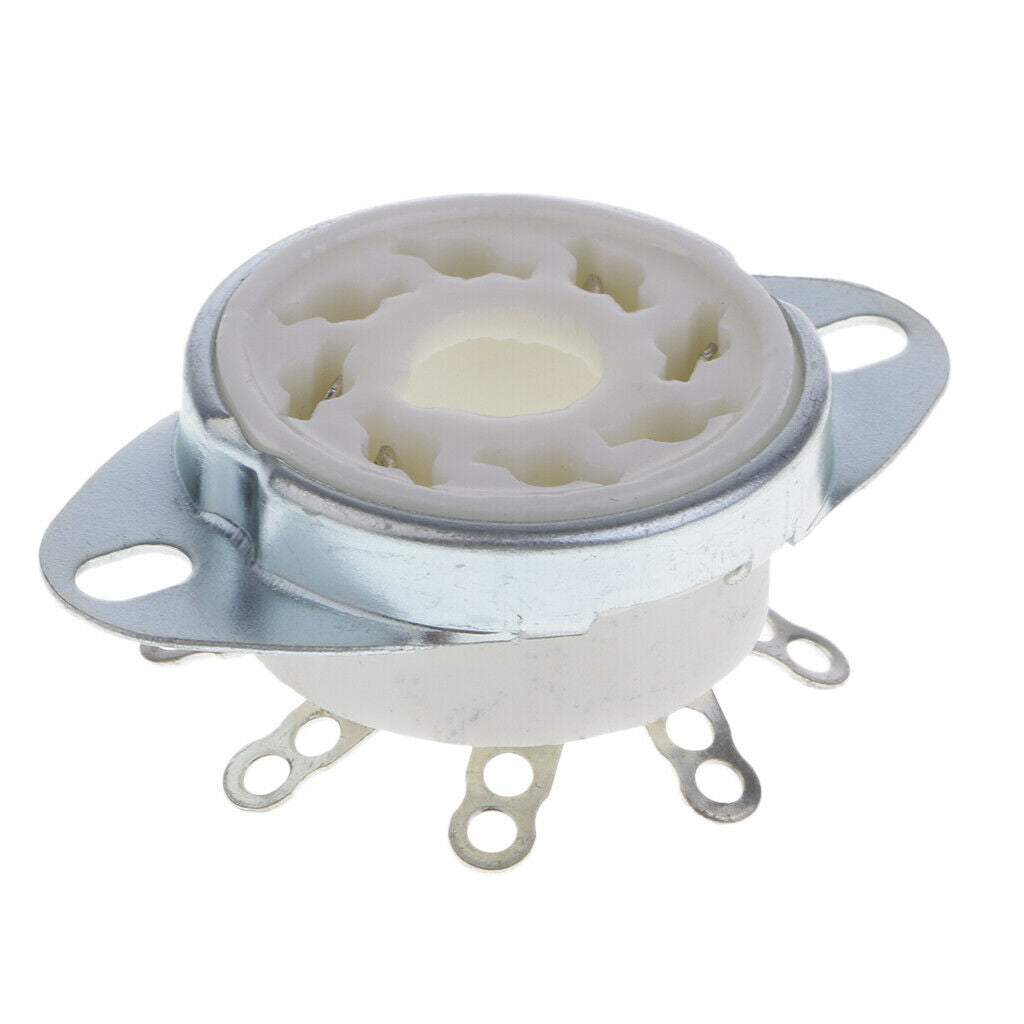 GZC8-Y-6 Ceramic  PCB Mounting Tube Socket For KT88/6550/EL34 6SN7 6N8P