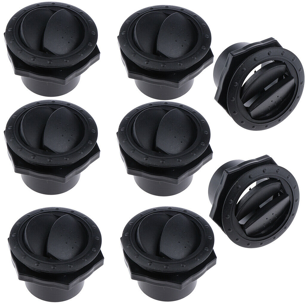 8x Universal 70mm A/C Air Outlet Vent Ventilation for Boats Yacht New Black