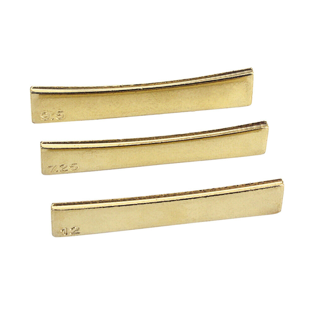 3Pcs Electric Guitar Repair Tool Metal Fretboard Press Caul Inserts Golden