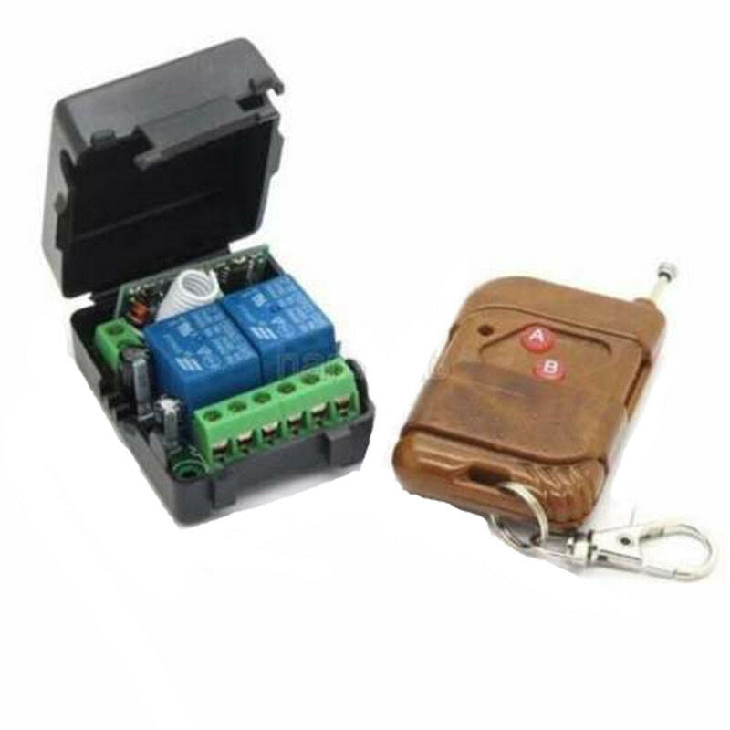 DC12v 10A relay 2CH wireless RF Remote Control Switch Transmitter+ Receiver car