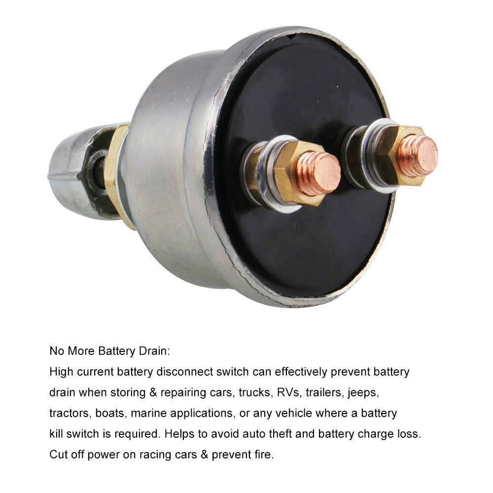 For Car Vehicle RV and Boat 2 post 12V Master Battery Disconnect Switch Battery