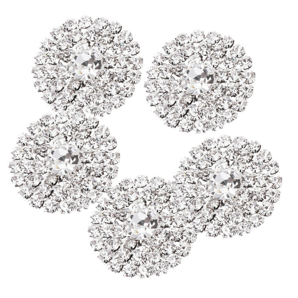 5pcs 21mm Rhinestone Buttons Sew Shank Buttons For Sewing Scrapbooking