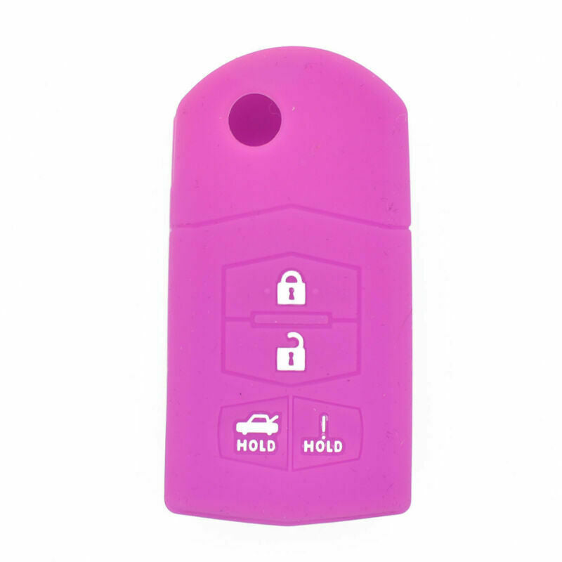 4 Button Silicone Key Case Cover Protective Shell For Mazda 3 5 6 CX-7 CX-9 RX-8