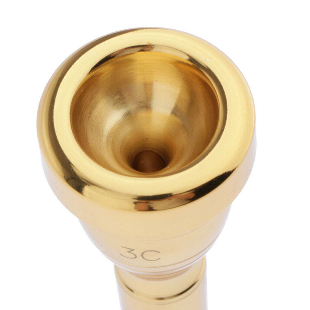 3C Size Rich Tone  Shape Golden Trumpet Mouthpiece Replacements Parts