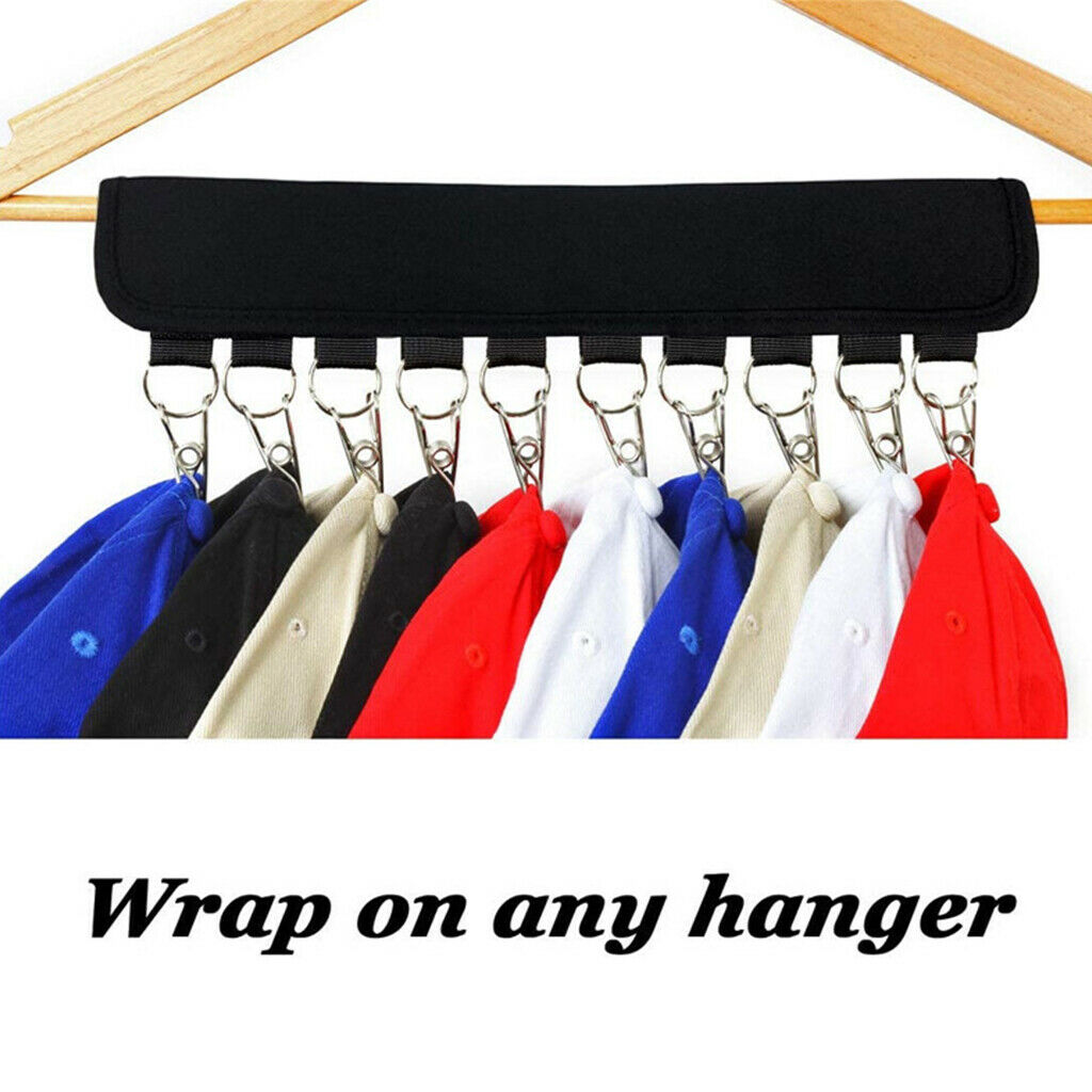 Portable Lightweight Metal Hat Organizer for Room Storage Clips Pack of 2