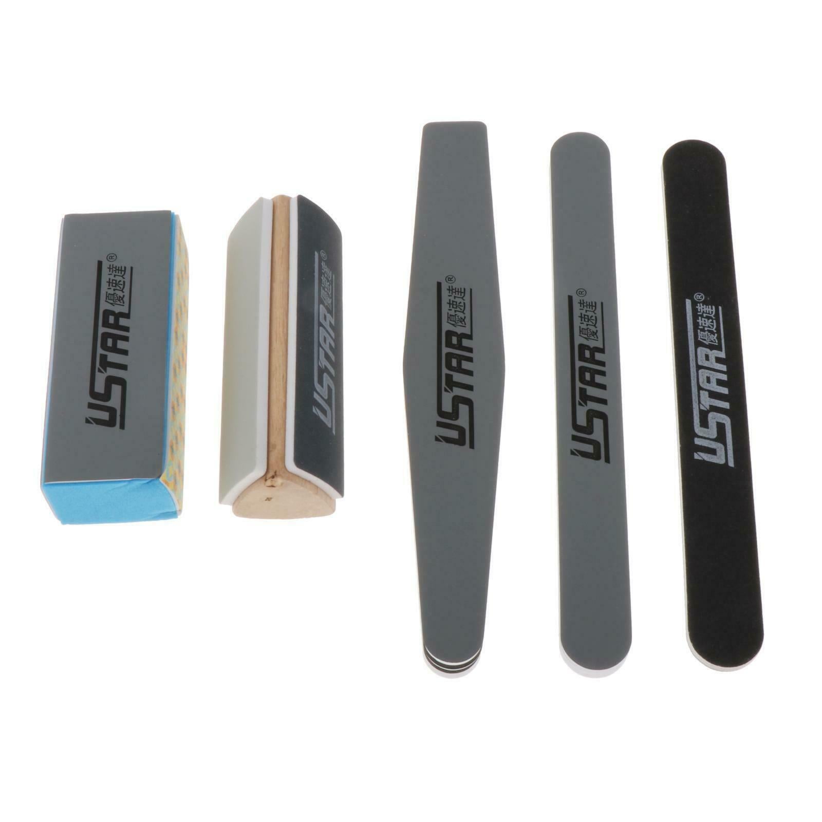 5 Shapes Double Side Nail Files Grinding Buffer Emery Board Modelling Tools