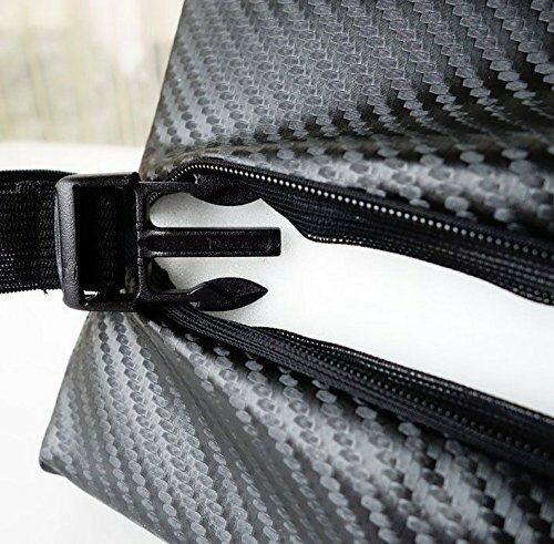 2pcs Carbon Fiber Look + Embroidery Car Seat Neck Cushion Pillow Headrest