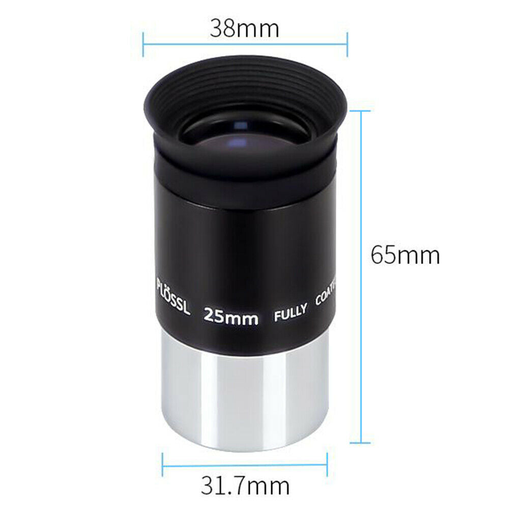 Telescope Eyepieces 1.25in Plossl Eyepiece 25mm Lens for Astronomy Photography