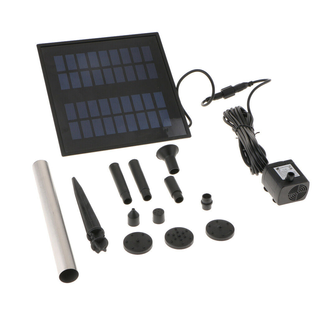 Square Solar Powered Water Pump Panel Lawn Garden Patio Garden Pond Funtain