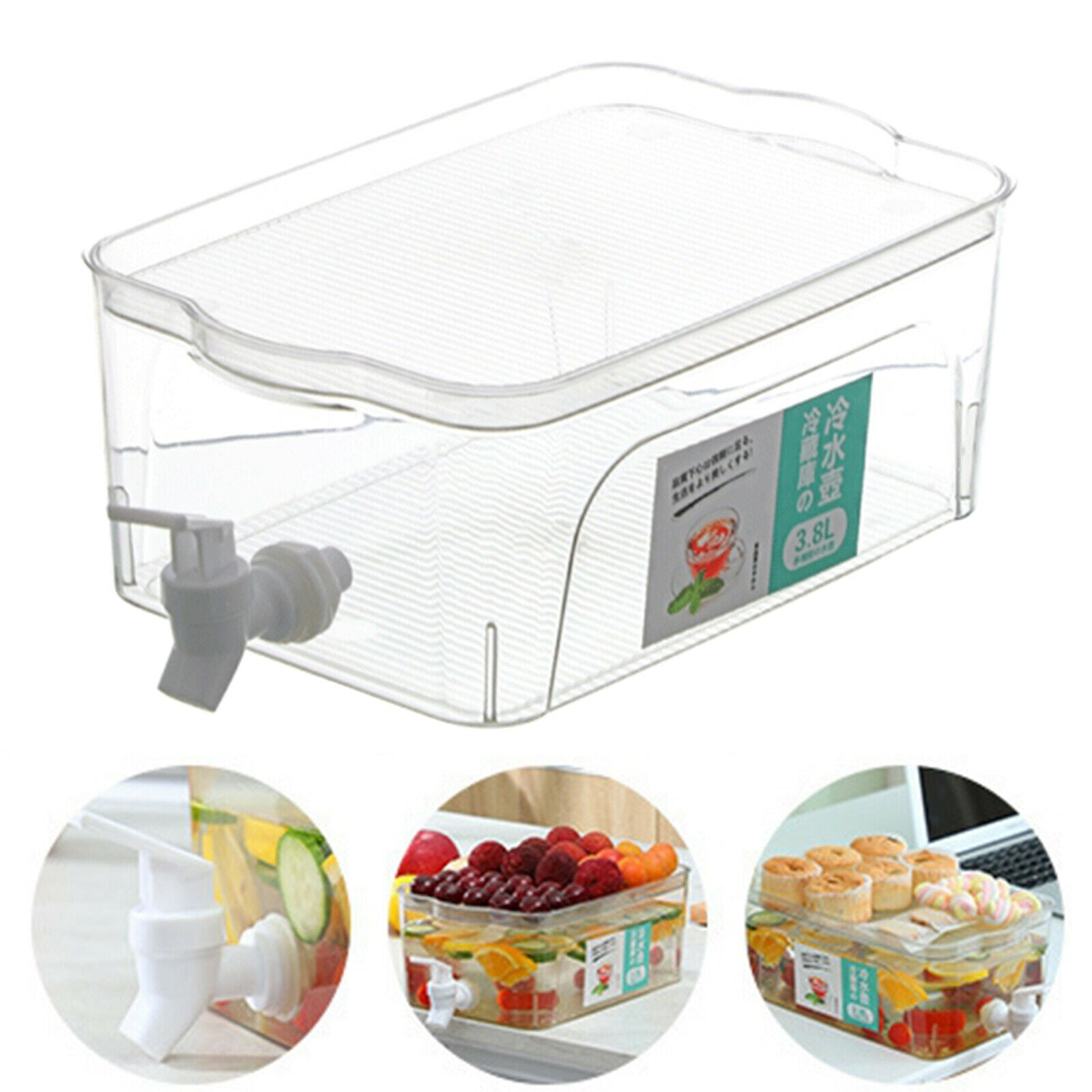 Water jug container plastic bottle beverage dispenser transparent