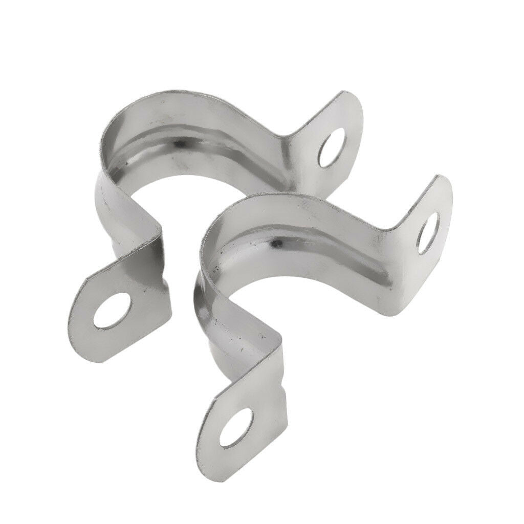4Pcs Stainless Steel Plumbing Pipe Saddle Clip Brackets U Clamps 20mm 25mm