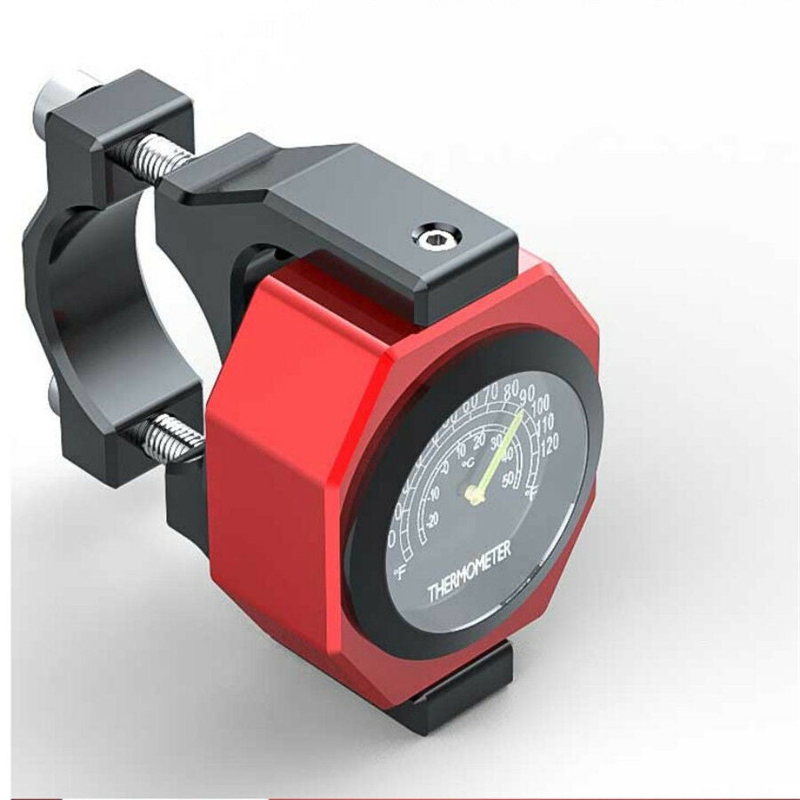 Waterproof Luminous Temperature Watch for Motorcycle Bike 22-28mm Handlebar CNN