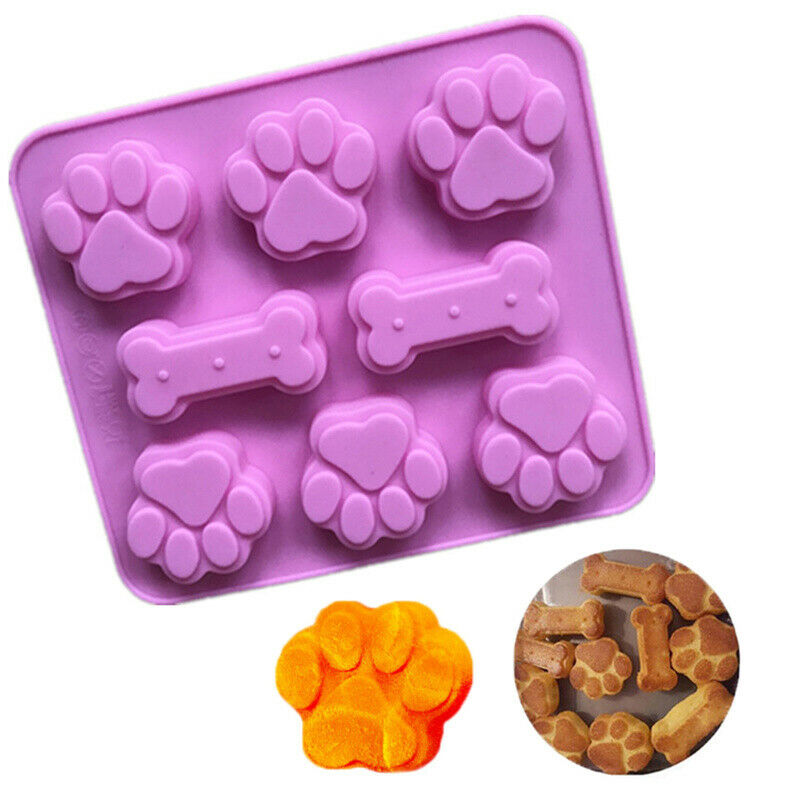 Silicone Baking Mold Dog Bone Dog Footprint Cake Mold Food Grade Baking M.l8