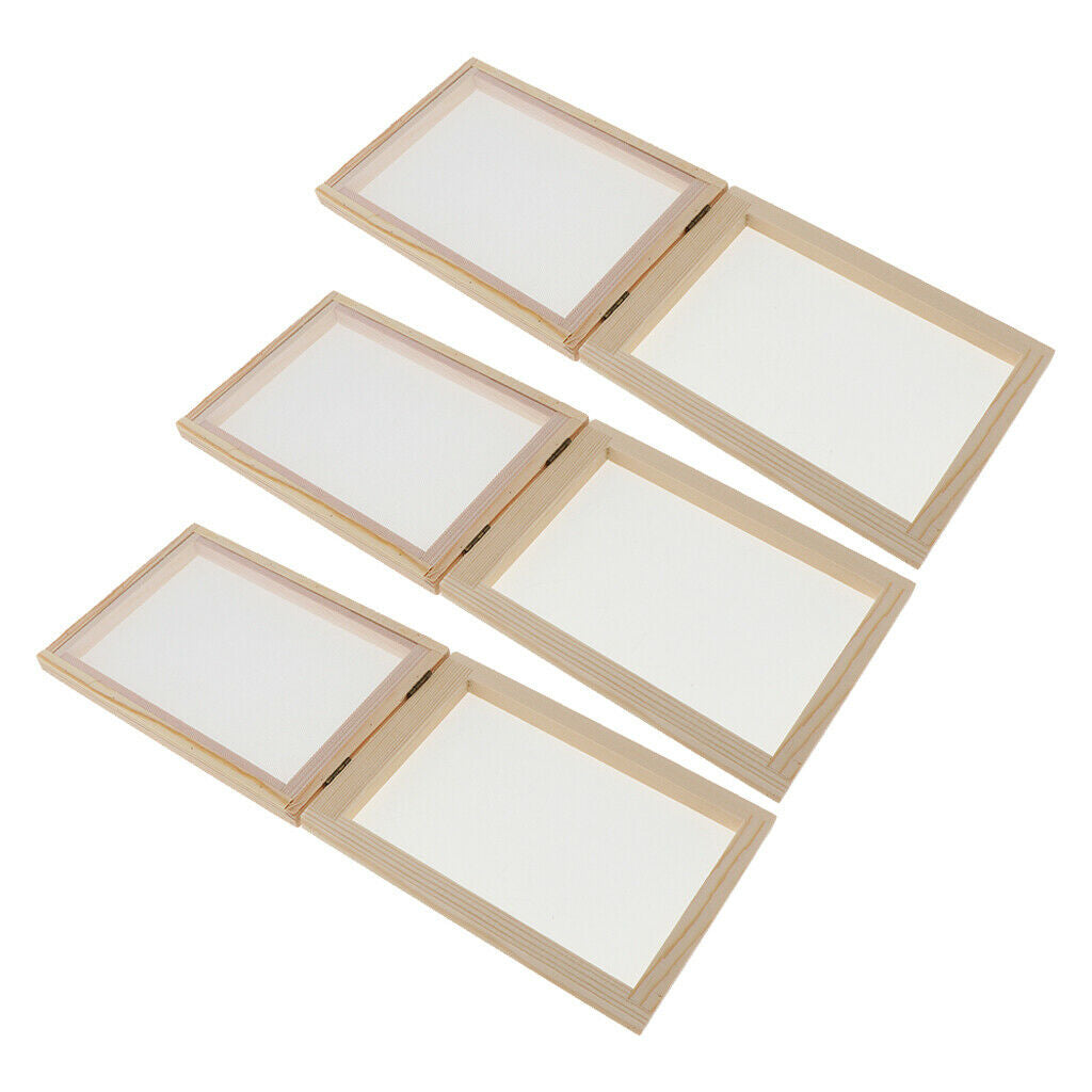 3set Papermaking Mold Papermaking Mold Frame Screen Tools Paper Crafts
